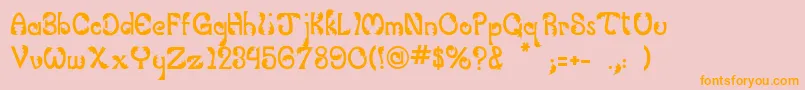 JiBelfry Font – Orange Fonts on Pink Background