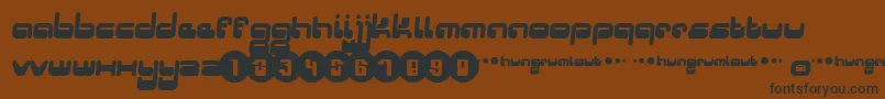 Hungrumlaut Font – Black Fonts on Brown Background