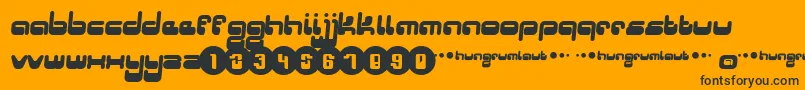 Hungrumlaut Font – Black Fonts on Orange Background