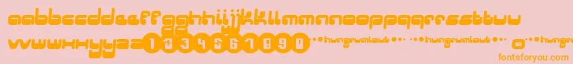 Hungrumlaut Font – Orange Fonts on Pink Background