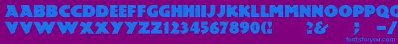 Шрифт Mesozoic – синие шрифты на фиолетовом фоне