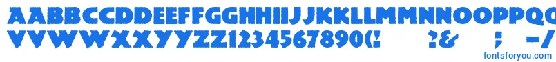Шрифт Mesozoic – синие шрифты на белом фоне