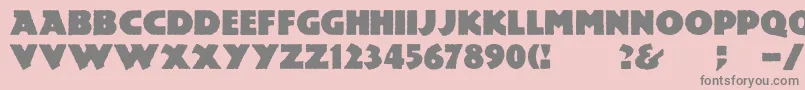 Mesozoic Font – Gray Fonts on Pink Background