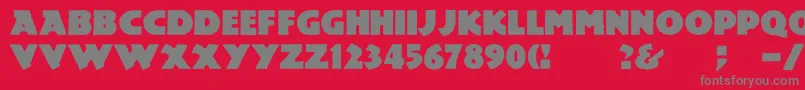 Mesozoic Font – Gray Fonts on Red Background