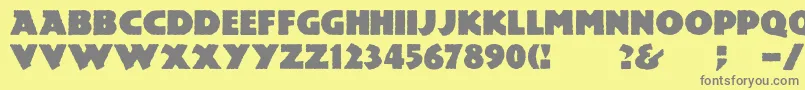Mesozoic Font – Gray Fonts on Yellow Background