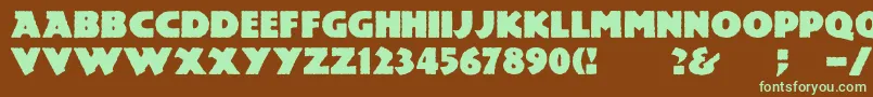 Mesozoic Font – Green Fonts on Brown Background