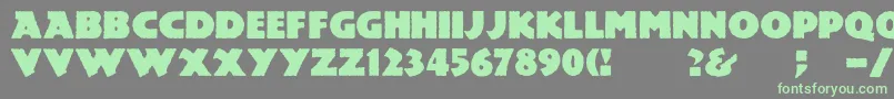 Mesozoic Font – Green Fonts on Gray Background
