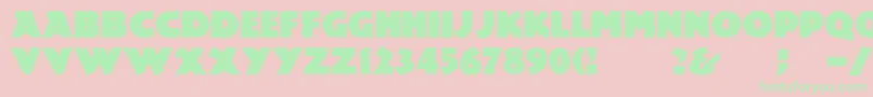 Mesozoic Font – Green Fonts on Pink Background