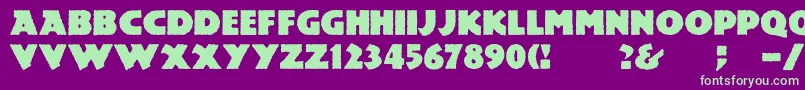 Mesozoic Font – Green Fonts on Purple Background