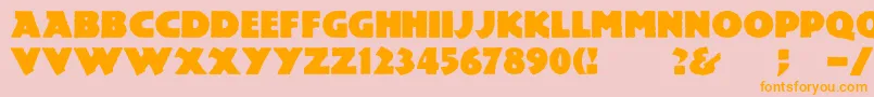 Mesozoic Font – Orange Fonts on Pink Background