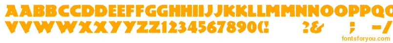 Шрифт Mesozoic – оранжевые шрифты на белом фоне