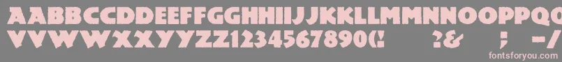 Mesozoic Font – Pink Fonts on Gray Background