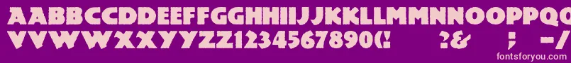 Mesozoic-fontti – vaaleanpunaiset fontit violetilla taustalla