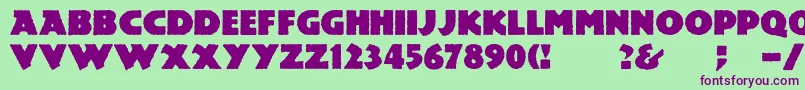 Mesozoic Font – Purple Fonts on Green Background