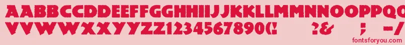 Mesozoic Font – Red Fonts on Pink Background