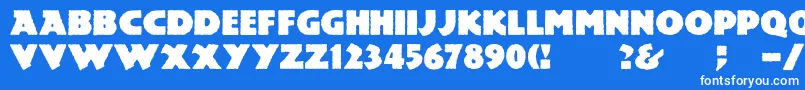 Mesozoic Font – White Fonts on Blue Background