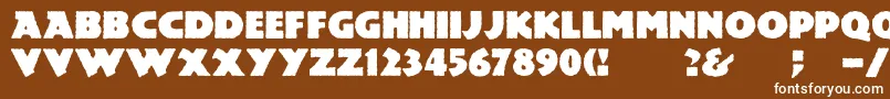 Шрифт Mesozoic – белые шрифты на коричневом фоне