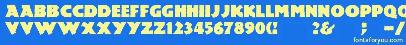 Mesozoic Font – Yellow Fonts on Blue Background