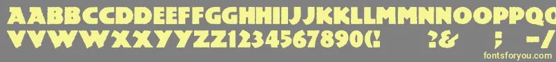 Шрифт Mesozoic – жёлтые шрифты на сером фоне