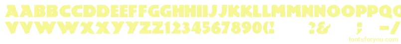 Шрифт Mesozoic – жёлтые шрифты