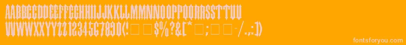 CantinaSsi-Schriftart – Rosa Schriften auf orangefarbenem Hintergrund