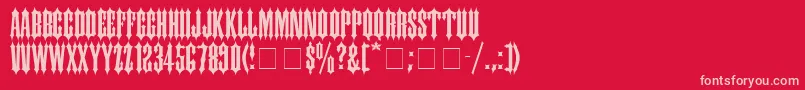 CantinaSsi Font – Pink Fonts on Red Background