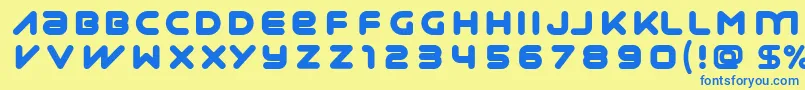Weitere Informationen zur SynthaUltra-Schriftart SynthaUltra-Schriftart – Blaue Schriften auf gelbem Hintergrund