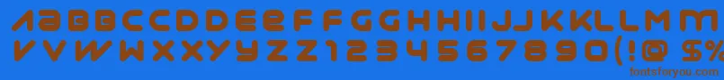 SynthaUltra Font – Brown Fonts on Blue Background