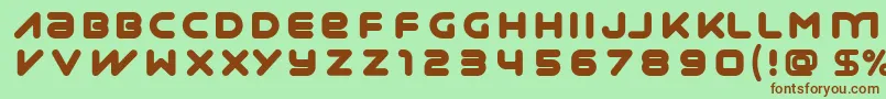 SynthaUltra Font – Brown Fonts on Green Background