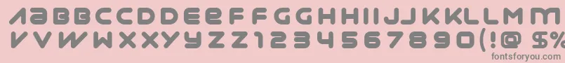 SynthaUltra-Schriftart – Graue Schriften auf rosa Hintergrund