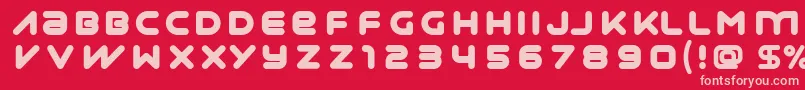 フォントSynthaUltra – 赤い背景にピンクのフォント