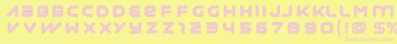 SynthaUltra Font – Pink Fonts on Yellow Background