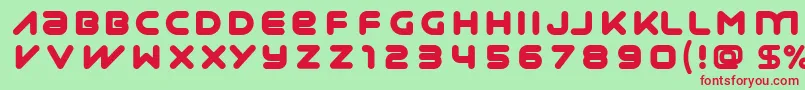 フォントSynthaUltra – 赤い文字の緑の背景