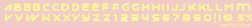 SynthaUltra Font – Yellow Fonts on Pink Background