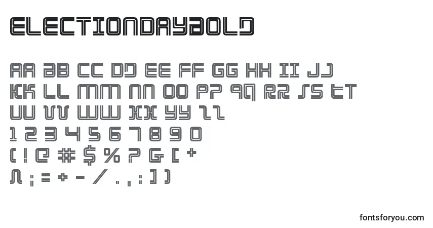 ElectionDayBold Font – alphabet, numbers, special characters