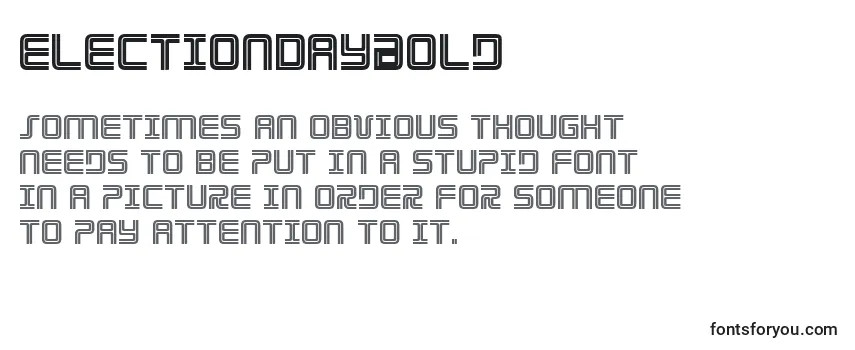 Review of the ElectionDayBold Font