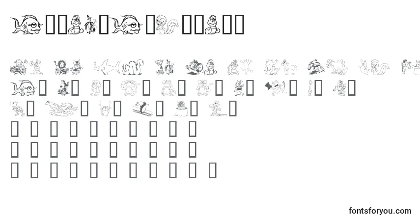 Schriftart KomedyKritters – Alphabet, Zahlen, spezielle Symbole