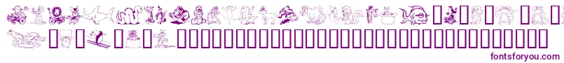 KomedyKritters Font – Purple Fonts on White Background