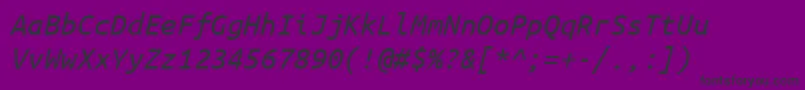 UbuntuMonoItalic Font – Black Fonts on Purple Background