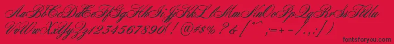 Nocturnec Font – Black Fonts on Red Background