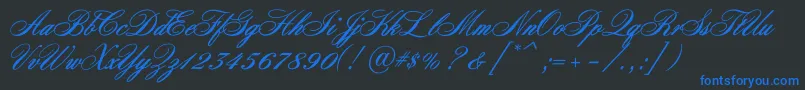 Nocturnec Font – Blue Fonts on Black Background