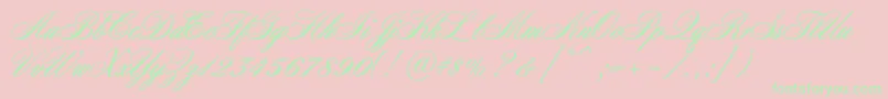Nocturnec Font – Green Fonts on Pink Background