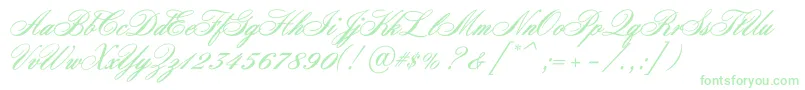 Nocturnec Font – Green Fonts on White Background