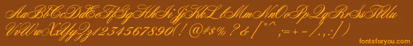 Nocturnec Font – Orange Fonts on Brown Background