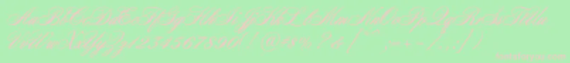 Nocturnec Font – Pink Fonts on Green Background
