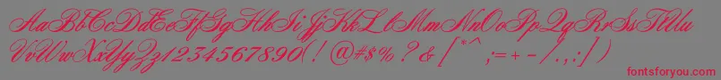 Nocturnec Font – Red Fonts on Gray Background