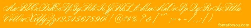 Nocturnec Font – Yellow Fonts on Orange Background
