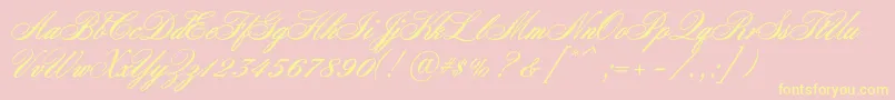 Nocturnec Font – Yellow Fonts on Pink Background