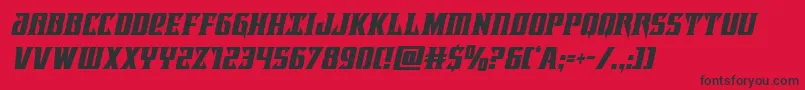 フォントLifeforcecondital – 赤い背景に黒い文字