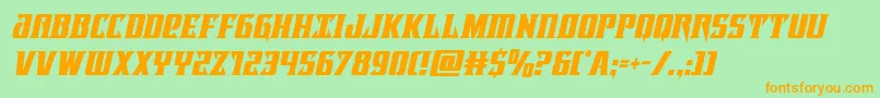 Lifeforcecondital Font – Orange Fonts on Green Background